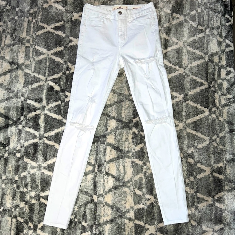 Hollister - White - High Rise Super Skinny Jean - size: 7 Long